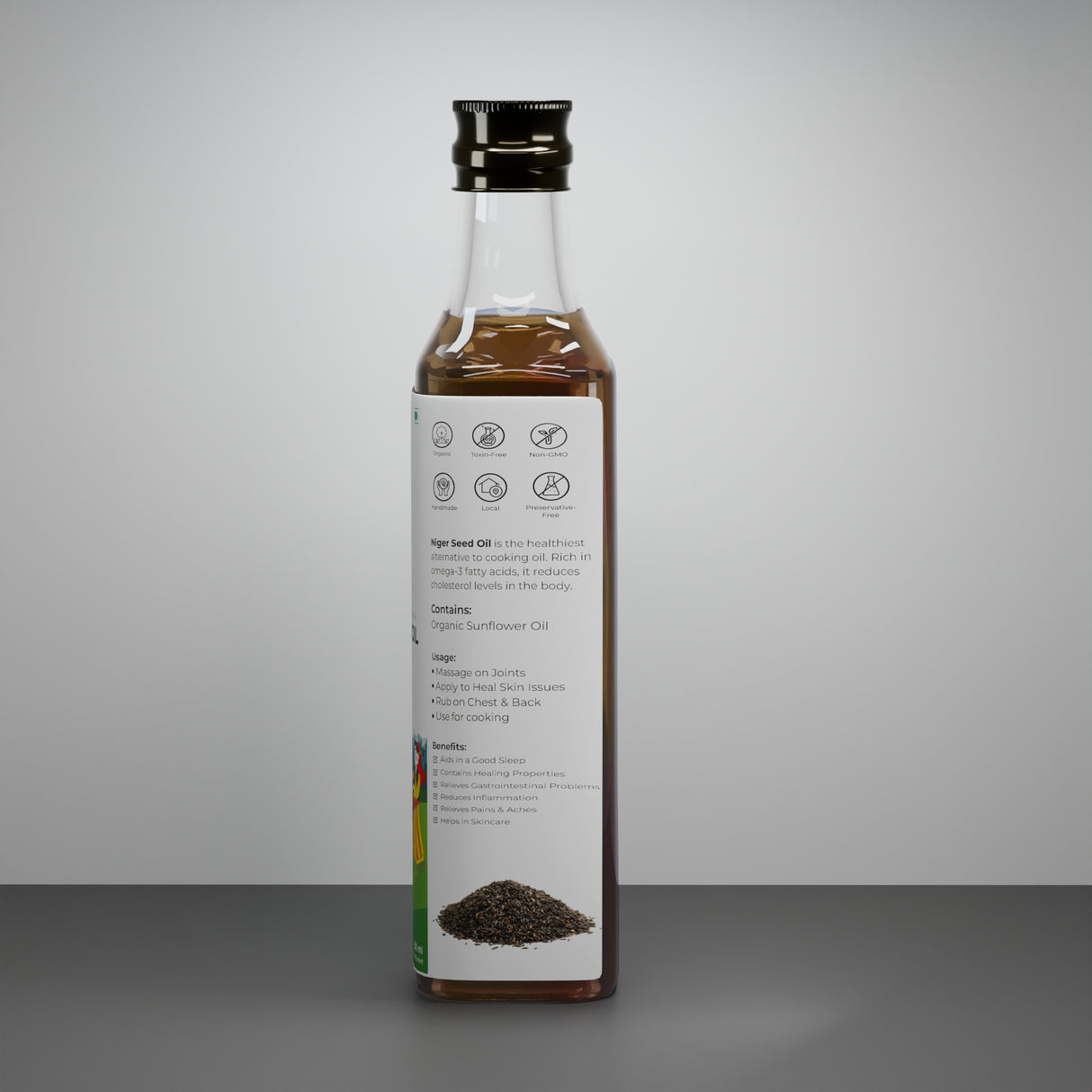 Organic Niger Seed Oil (Bull Driven Kachi Ghani)