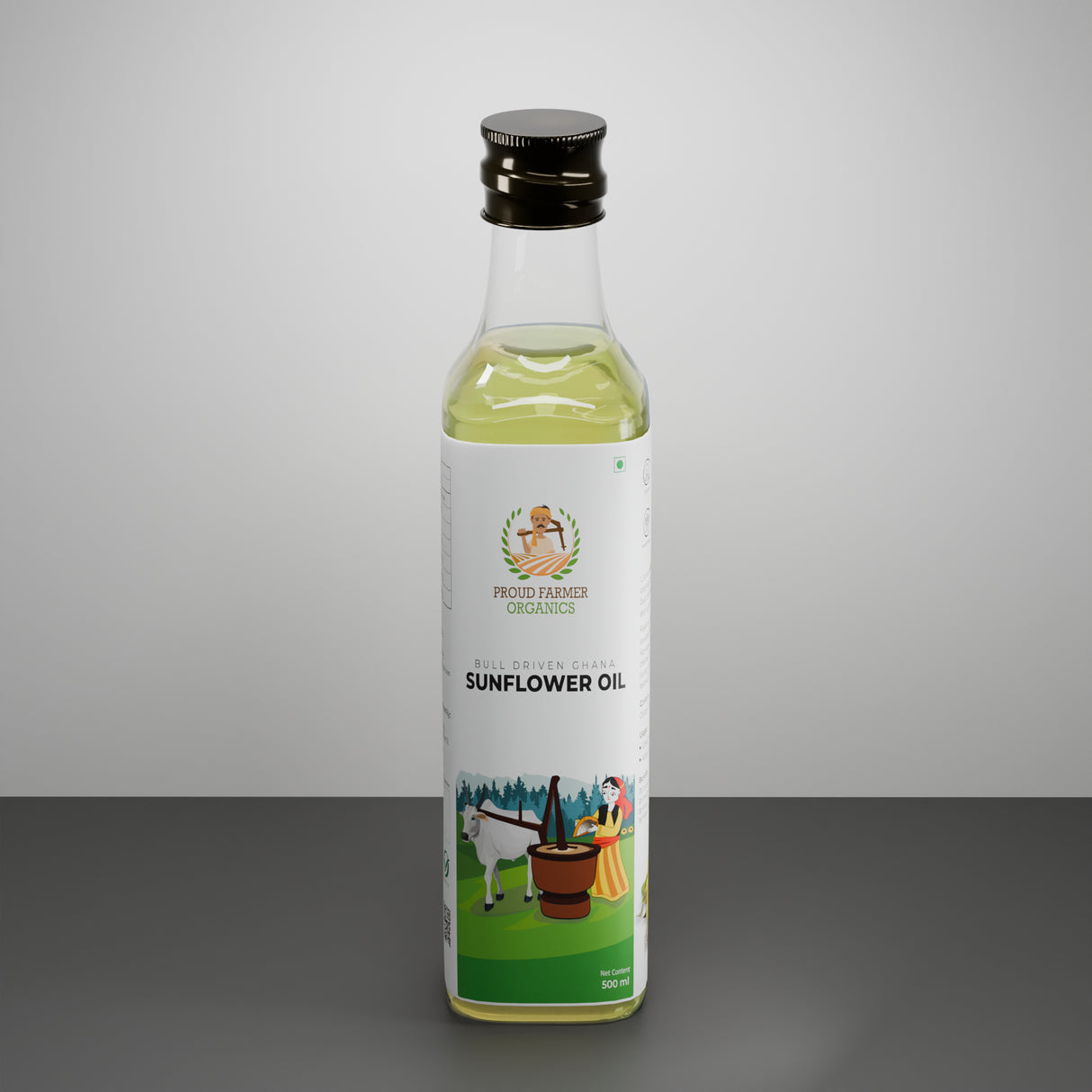 Organic Sunflower Oil (Bull Driven Kachi Ghani)