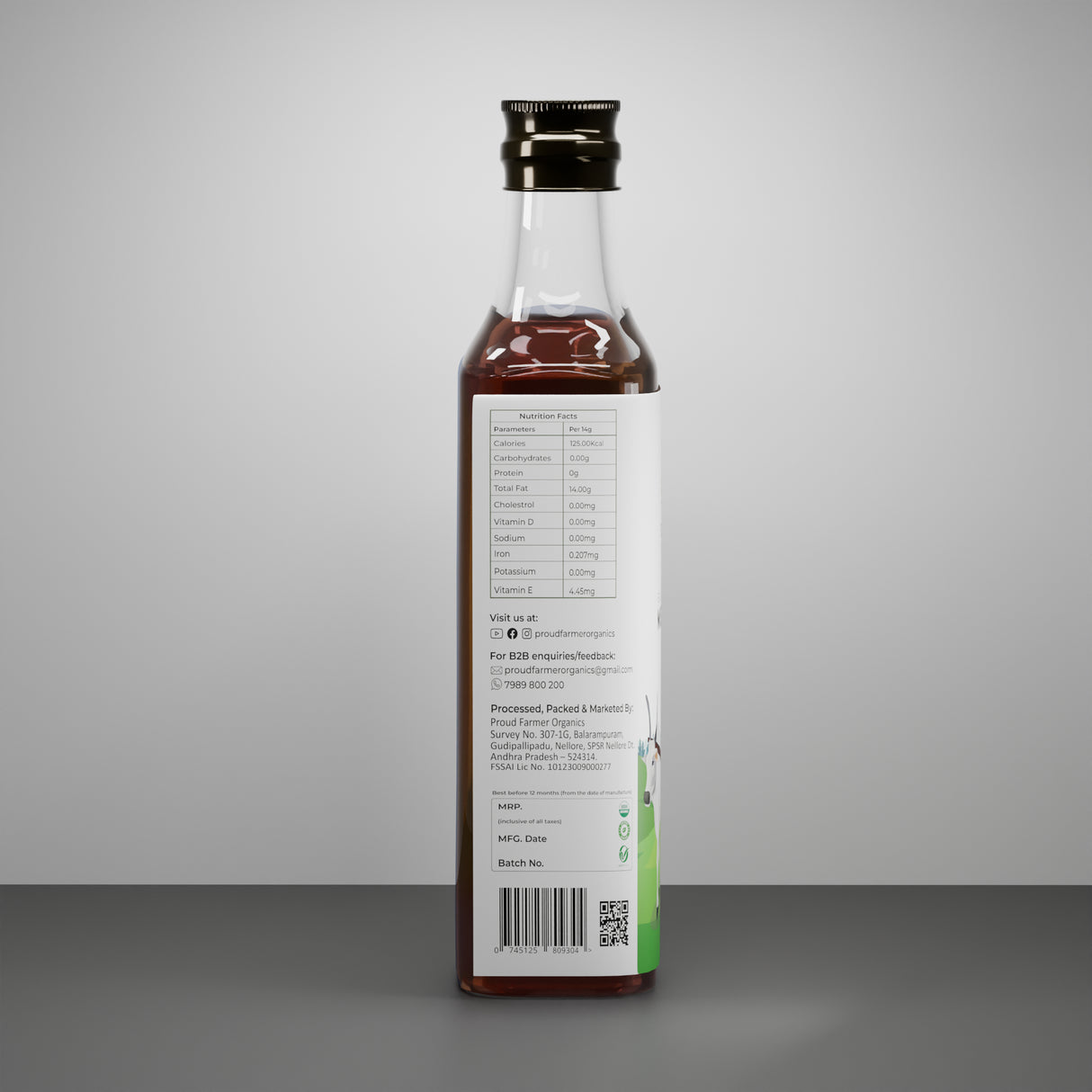 Organic Mustard Oil (Bull Driven Kachi Ghani)