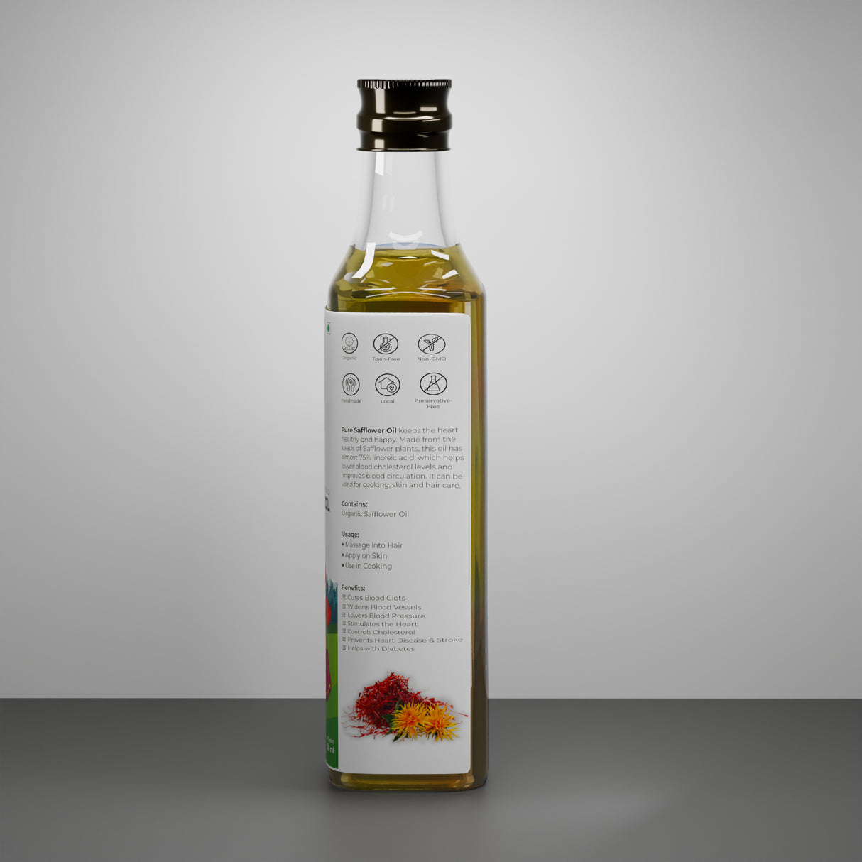 Organic Safflower Oil (Traditional Process)