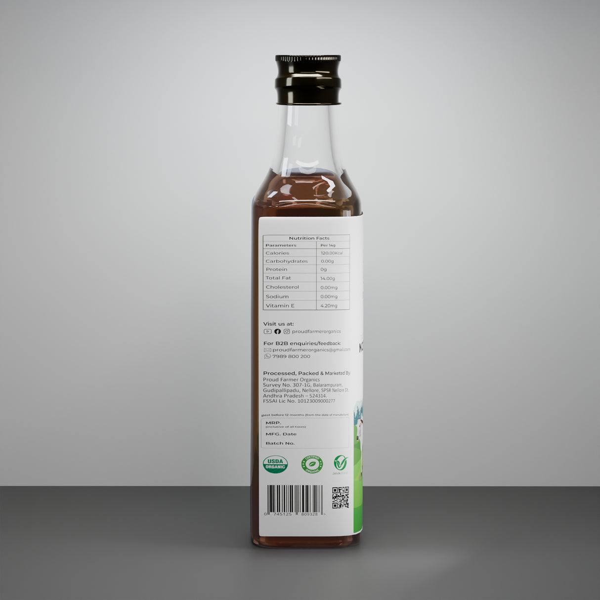 Organic Niger Seed Oil (Bull Driven Kachi Ghani)