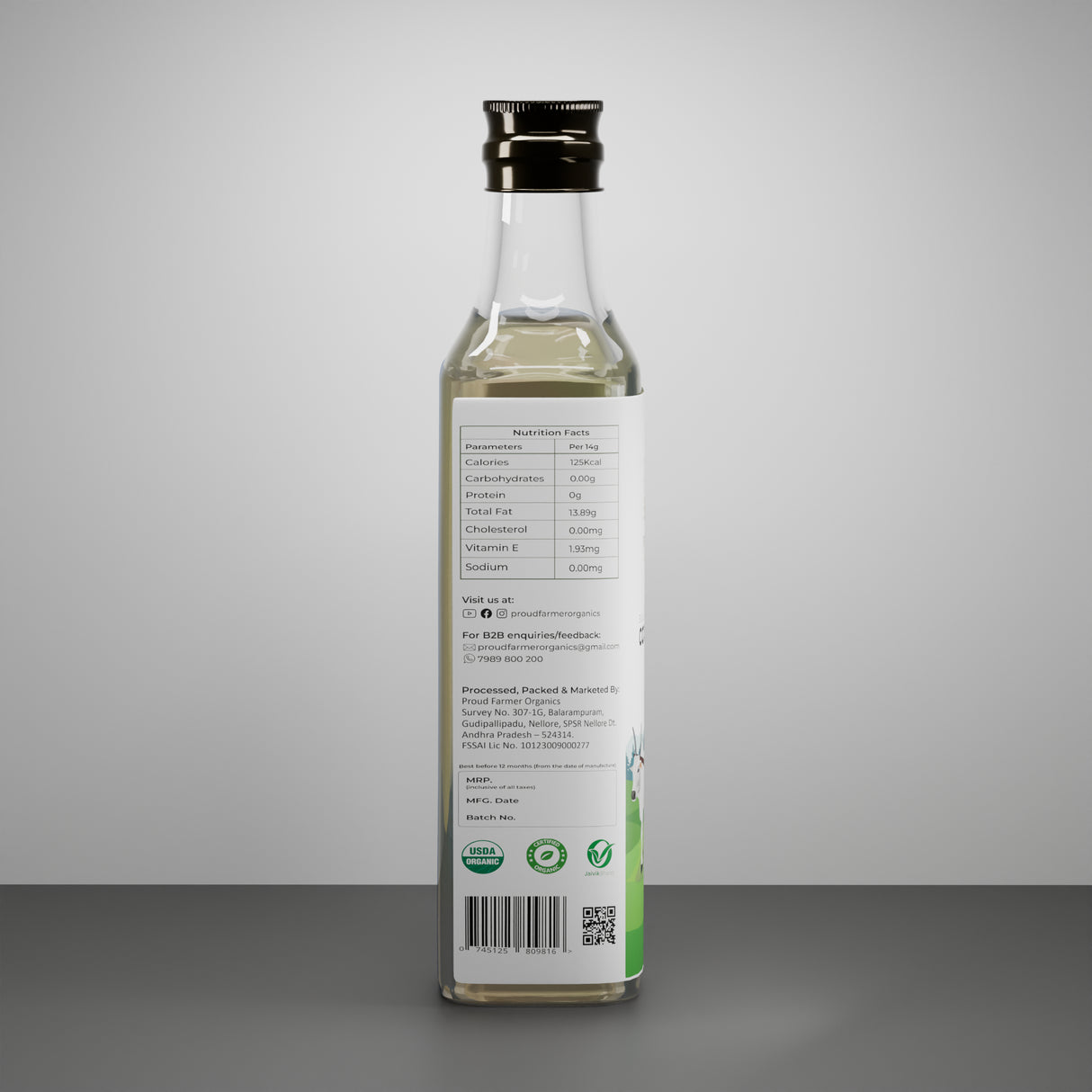 Organic Coconut Oil (Bull Driven Kachi Ghani)