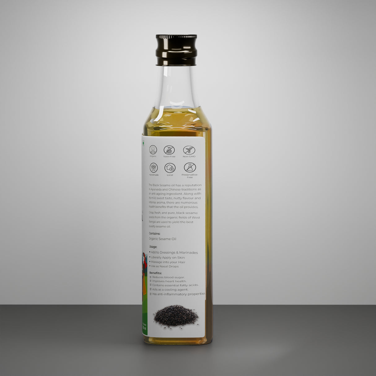 Organic Sesame Oil (Bull Driven Kachi Ghani)