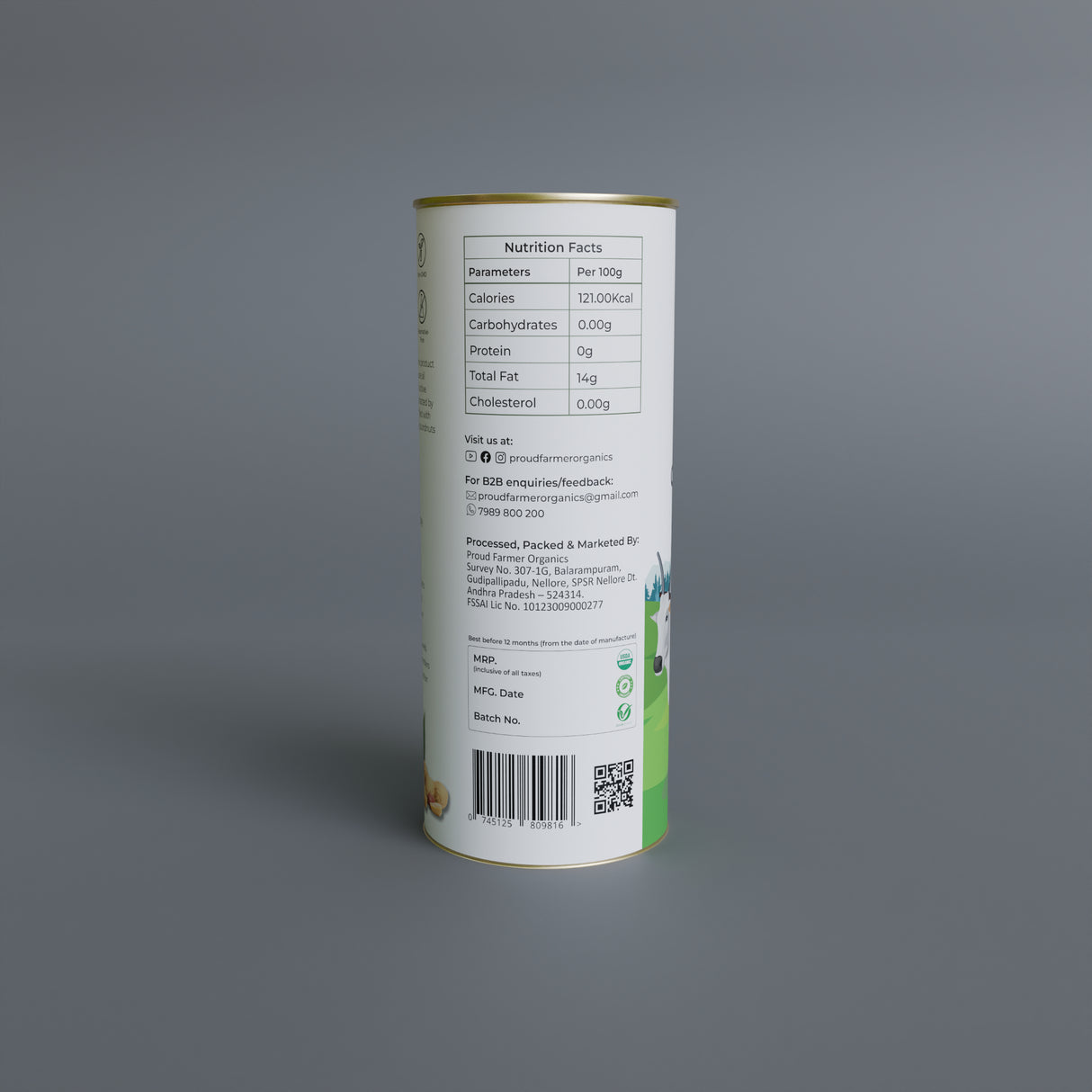 Organic Groundnut Oil (Bull Driven Kachi Ghani)