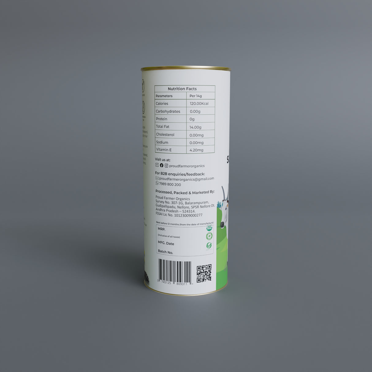 Organic Sunflower Oil (Bull Driven Kachi Ghani)