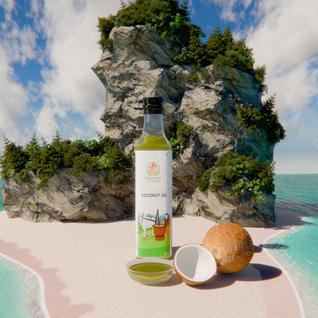 Organic Coconut Oil (Bull Driven Kachi Ghani)