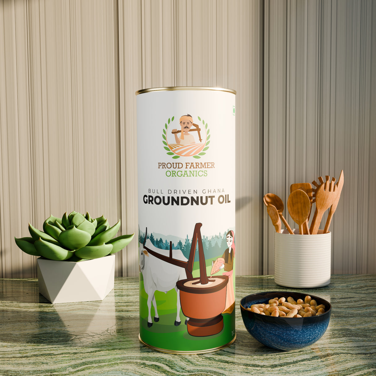 Organic Groundnut Oil (Bull Driven Kachi Ghani)