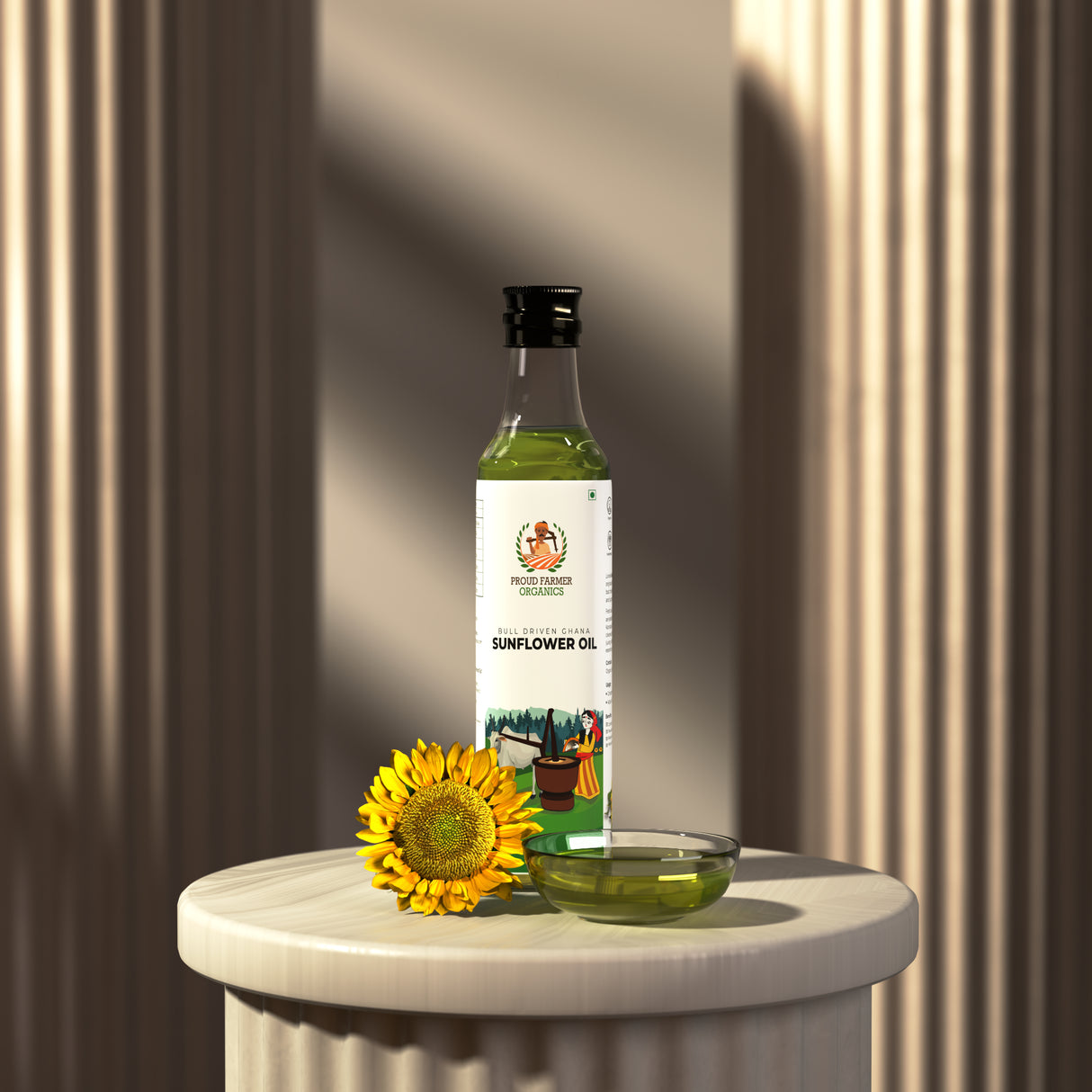 Organic Sunflower Oil (Bull Driven Kachi Ghani)