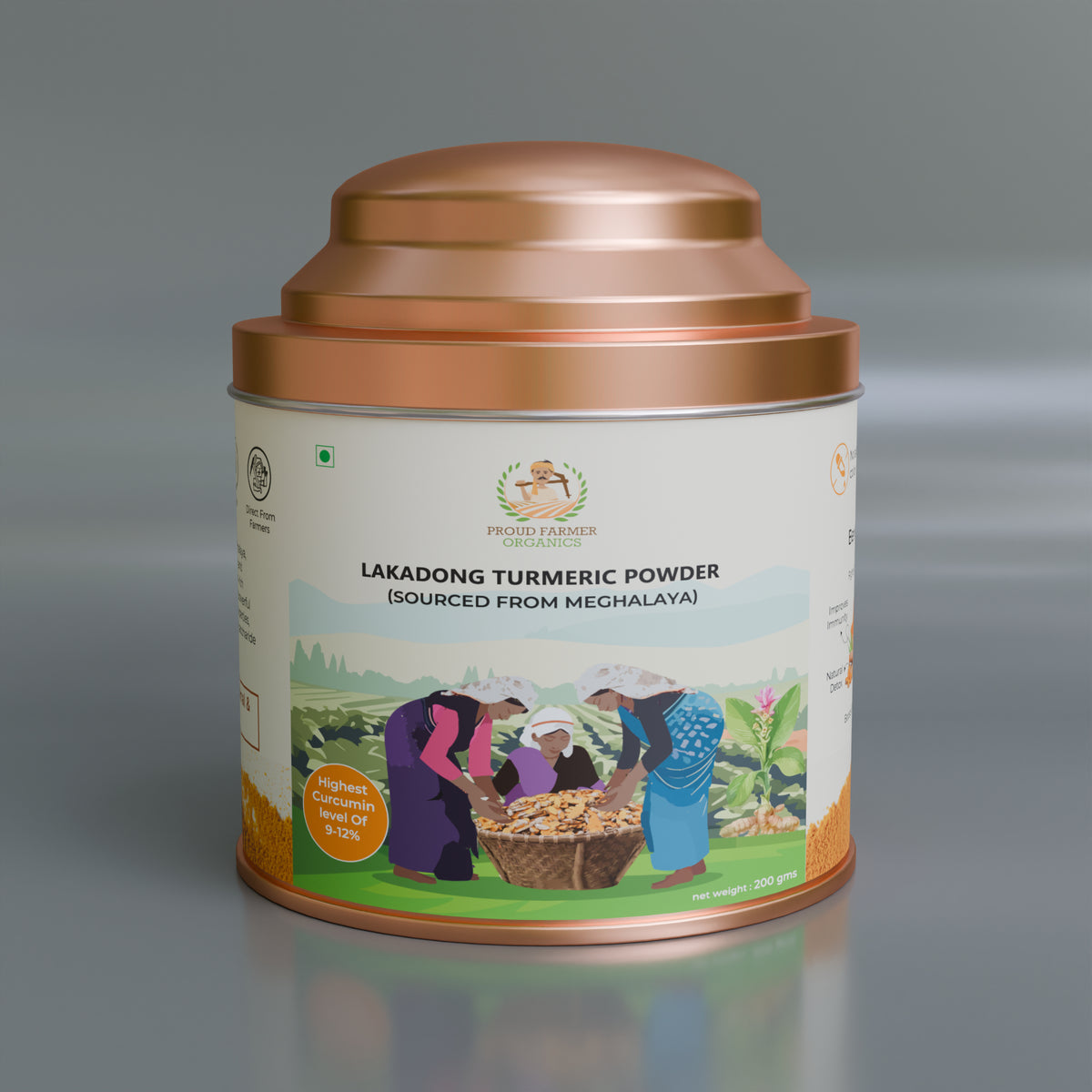 Lakadong Turmeric Powder – Proud Farmer Organics